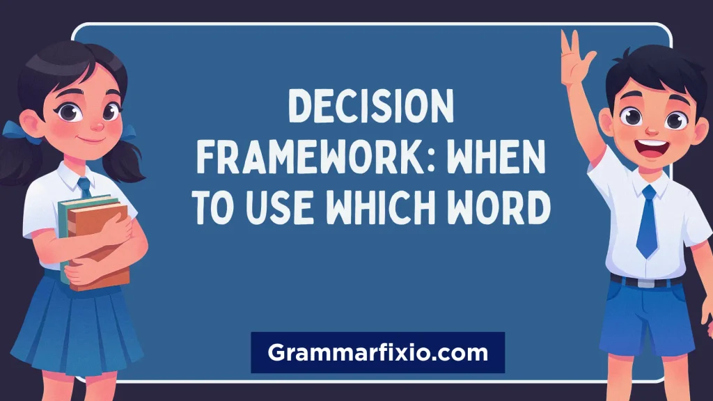 Decision Framework: When to Use Which Word