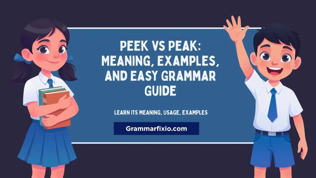 Peek vs Peak