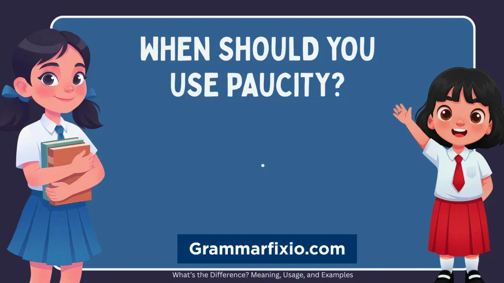 When Should You Use Paucity?