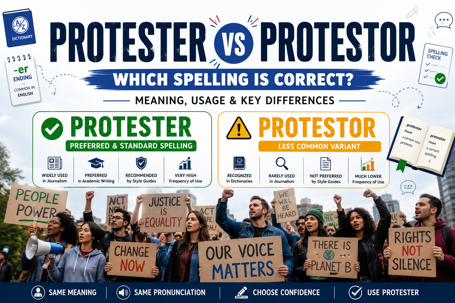 Protester vs Protestor: Which Spelling Is Correct?