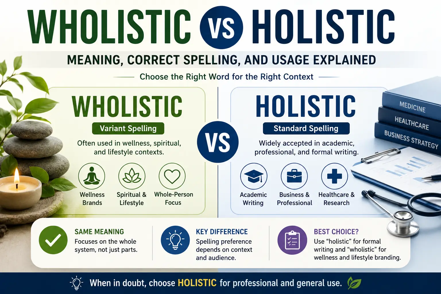 Wholistic vs Holistic: Meaning, Correct Spelling, and Usage Explained