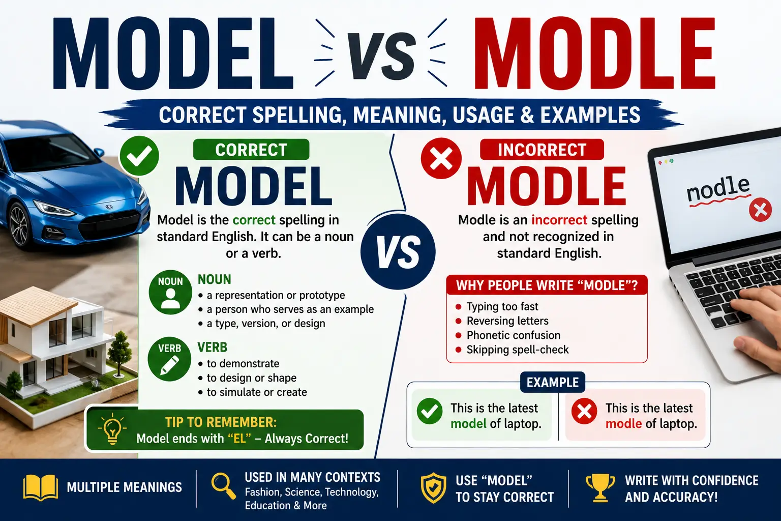 Model vs Modle: Correct Spelling, Usage, and Examples