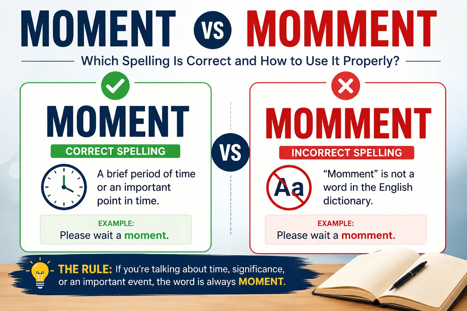 Moment vs Momment: Which Spelling Is Correct and How to Use It Properly?