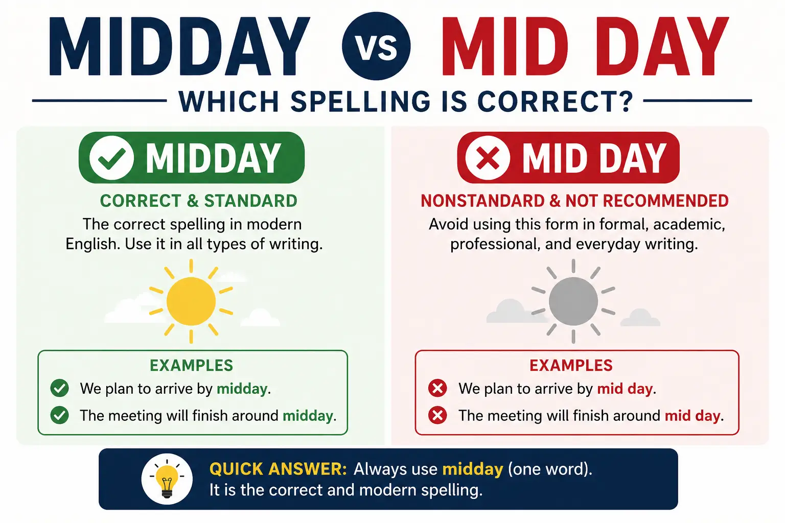 Midday vs Mid Day: Which Spelling Is Correct? 