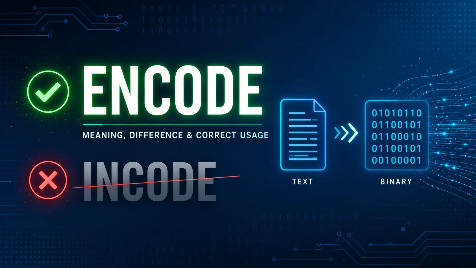 Encode vs Incode: Meaning, Difference, and Correct Usage (2026 Guide)