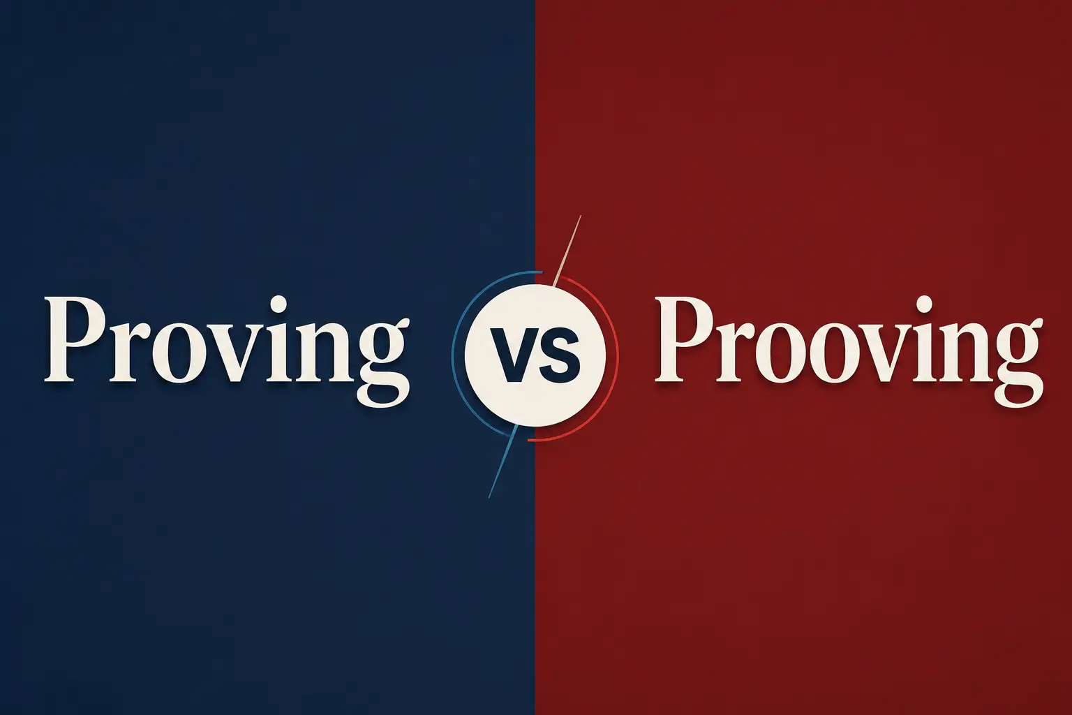 proving or prooving
