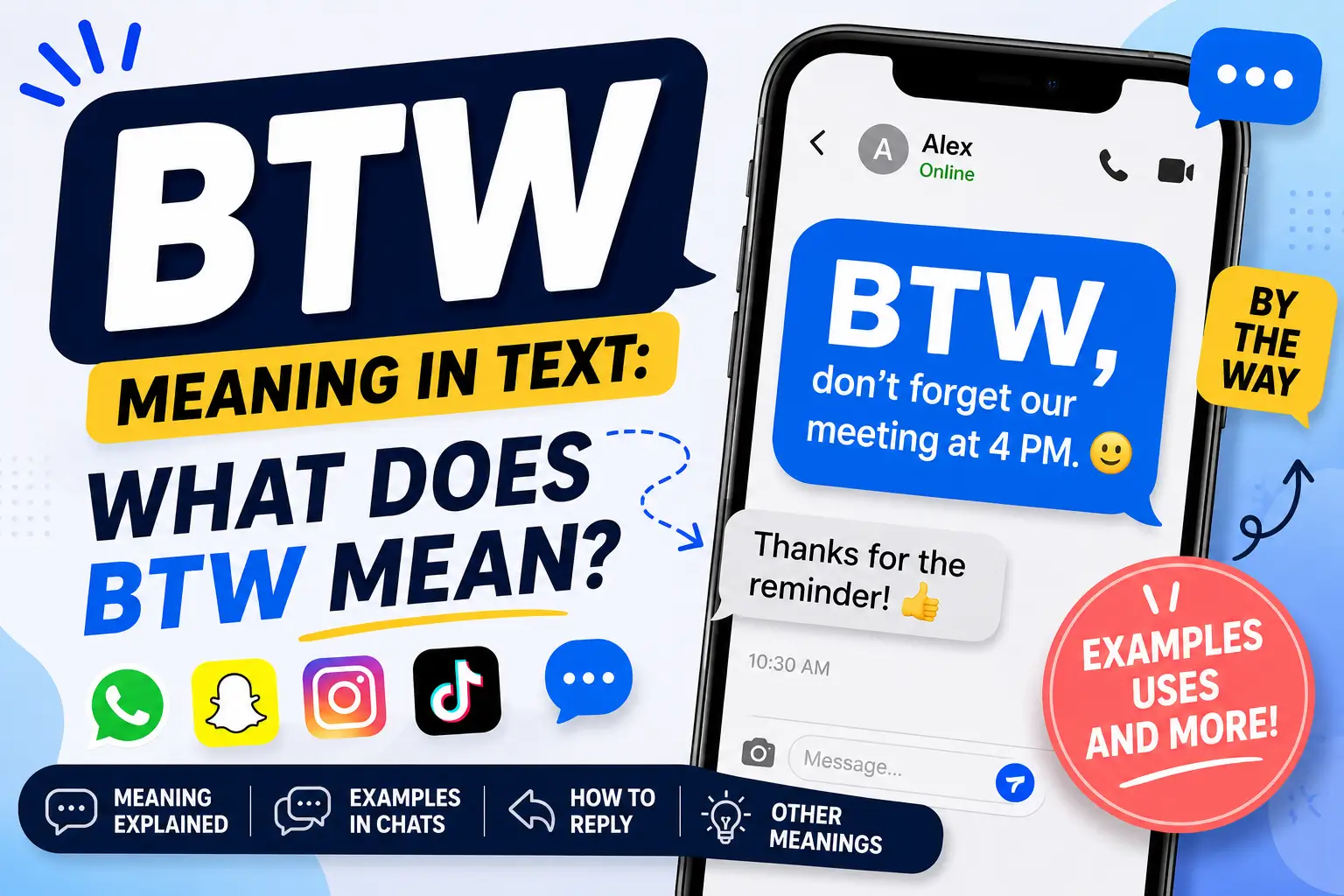 BTW Meaning in Text: What Does BTW Mean?