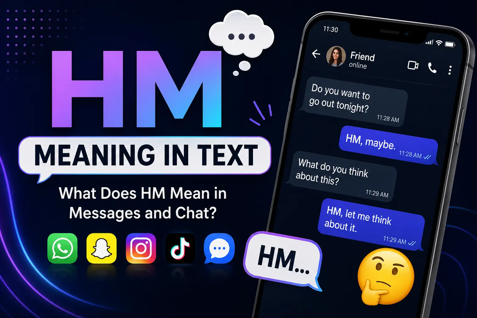 HM Meaning in Text: What Does HM Mean in Messages and Chat?