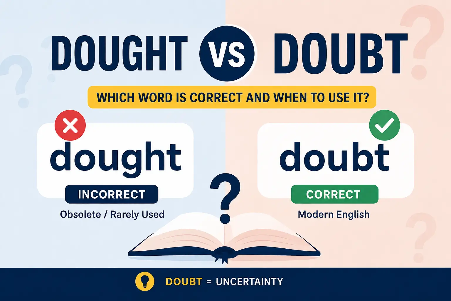 Dought vs Doubt: Which Word Is Correct and When Should You Use It?
