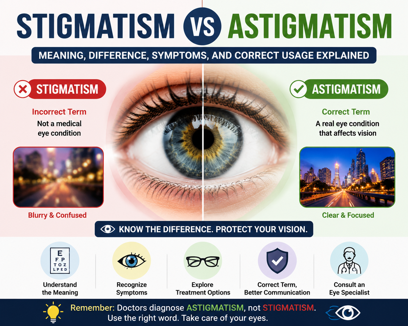 Stigmatism vs Astigmatism: Meaning, Difference & Symptoms