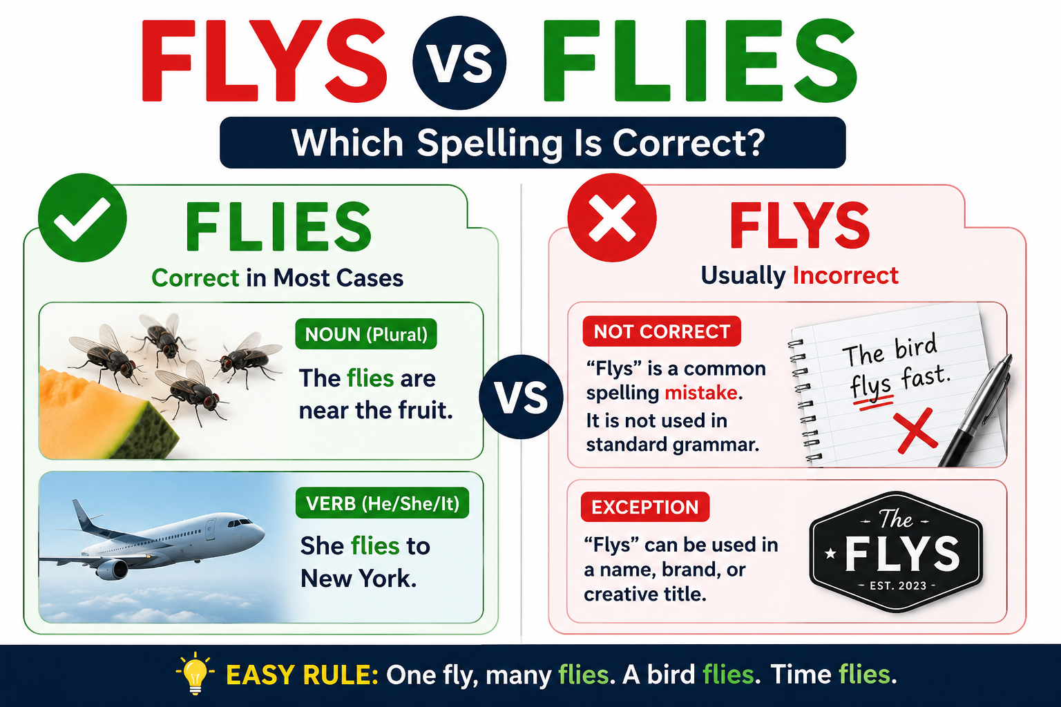 Flys vs Flies: Which Spelling Is Correct?