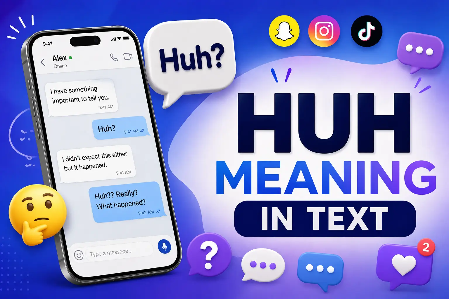 Huh Meaning in Text: What Does Huh Mean in Chat and Social Media?