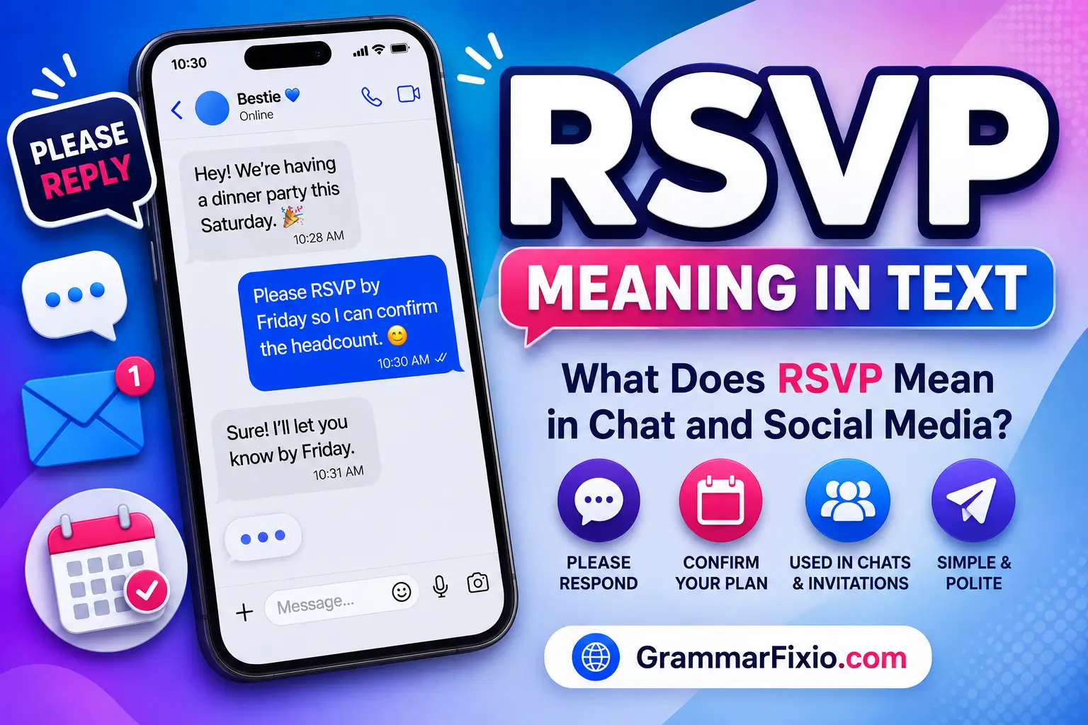 RSVP Meaning in Text