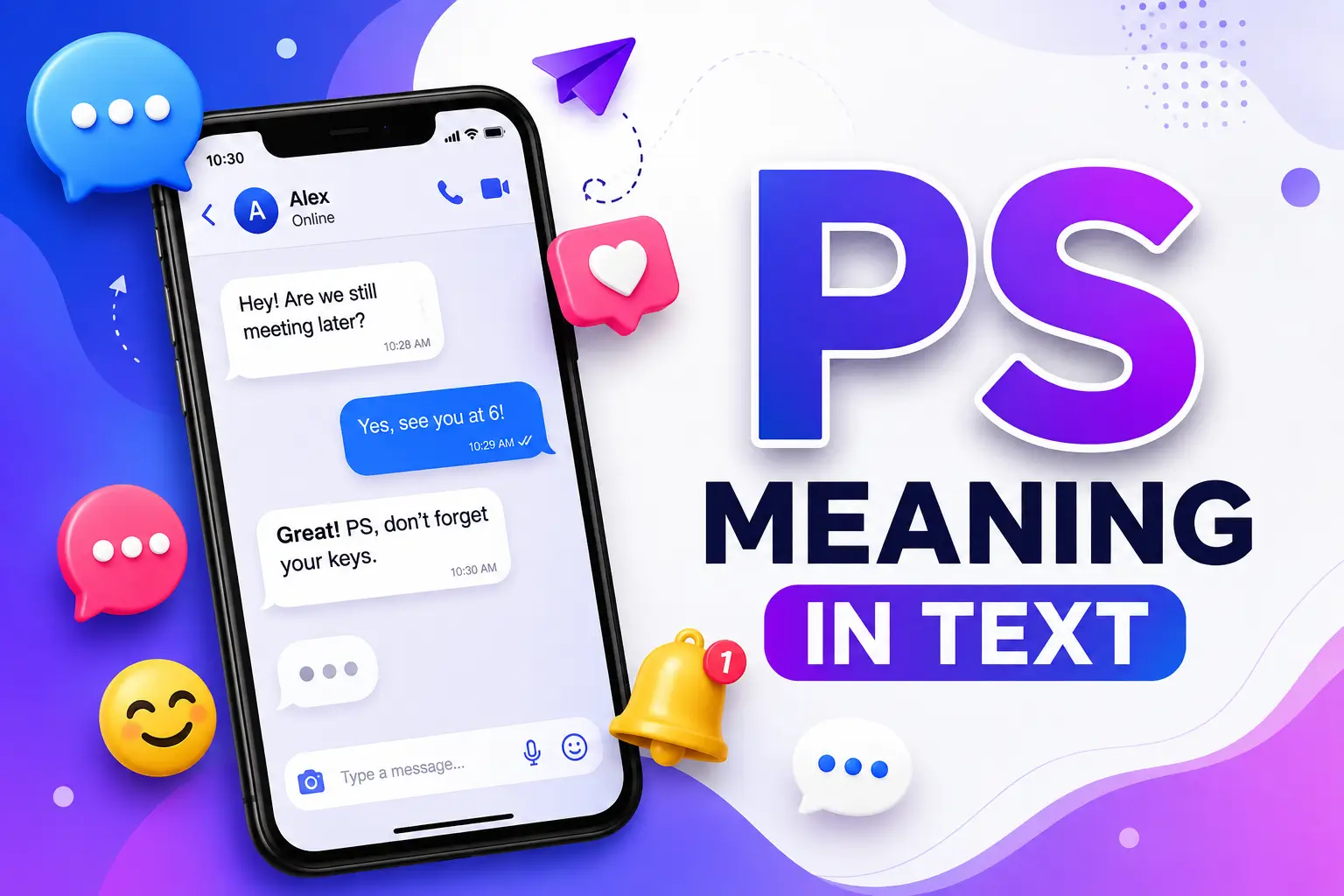 PS Meaning in Text