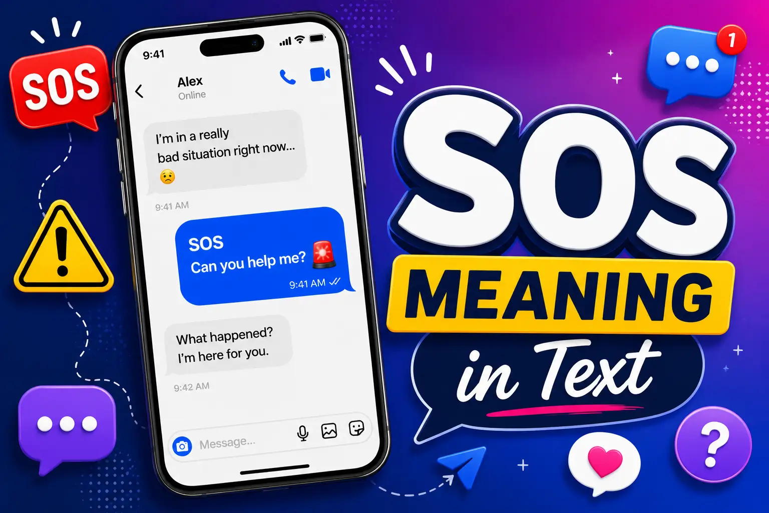 SOS Meaning in Text: Definition, Examples, and Replies