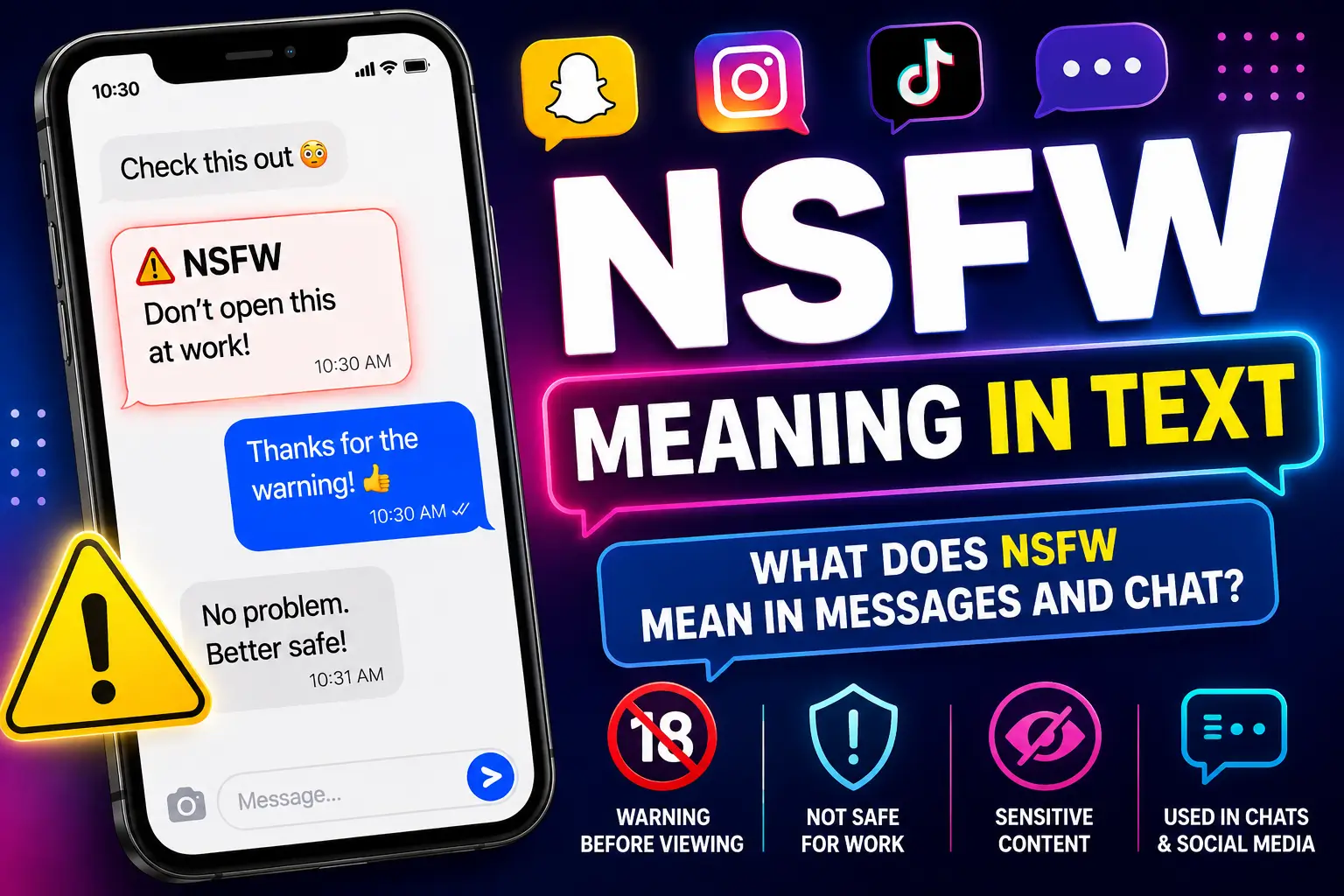 NSFW Meaning in Text: What Does NSFW Mean in Messages and Chat?
