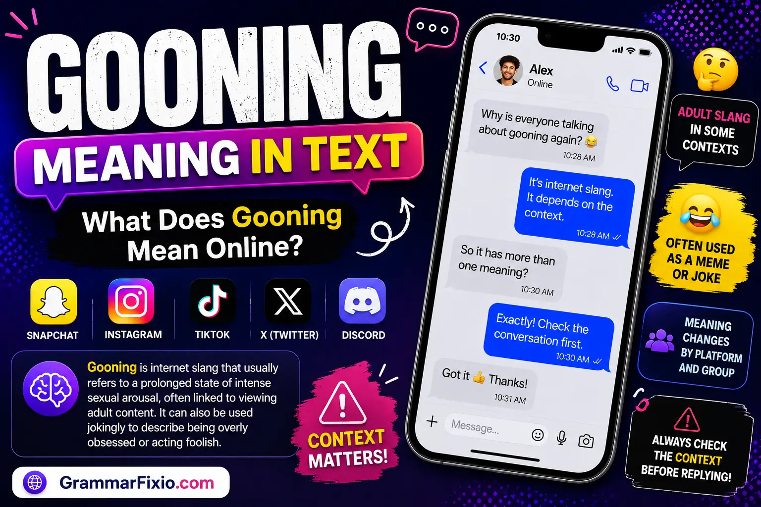 Gooning Meaning in Text