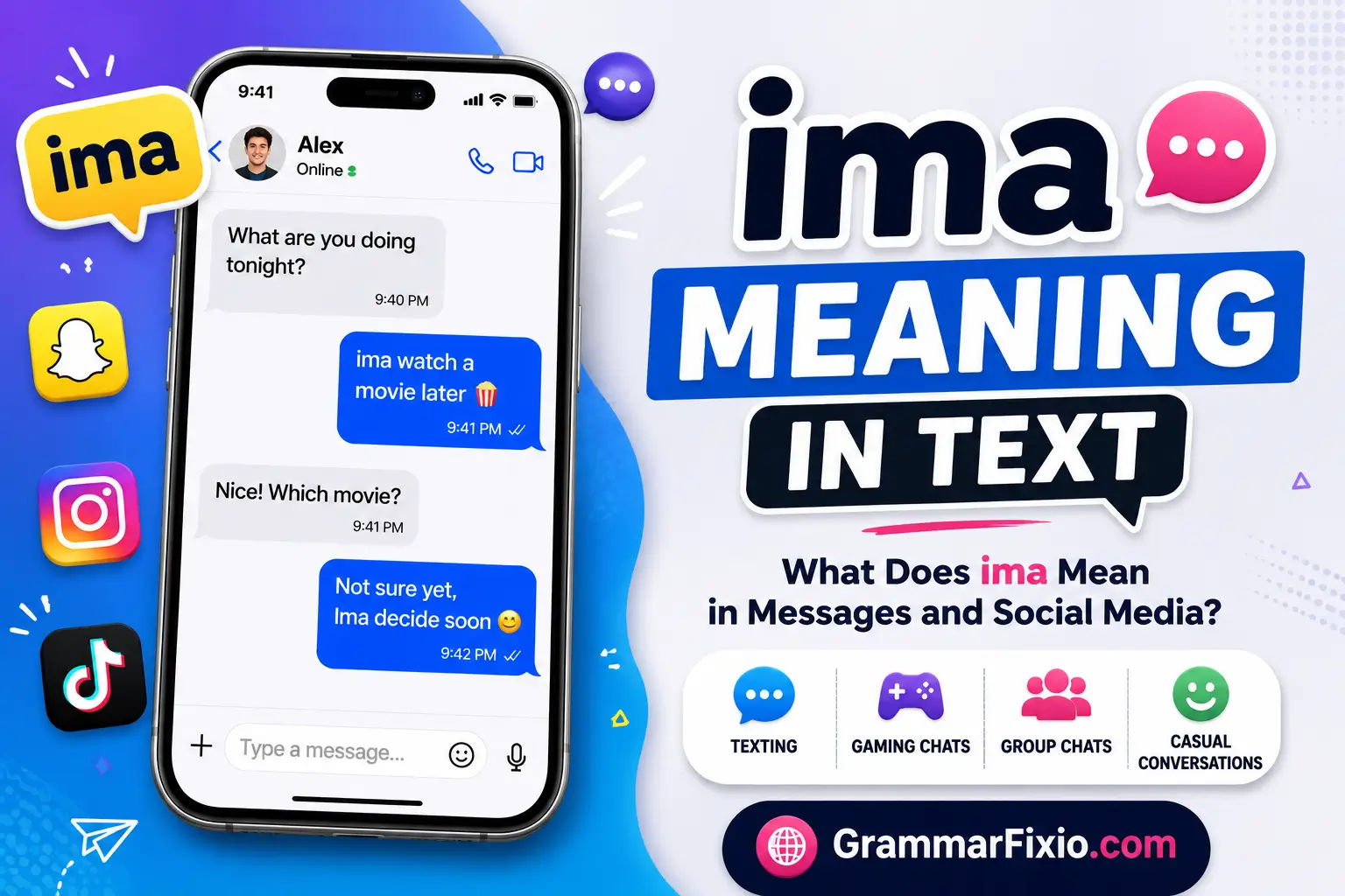 Ima Meaning in Text