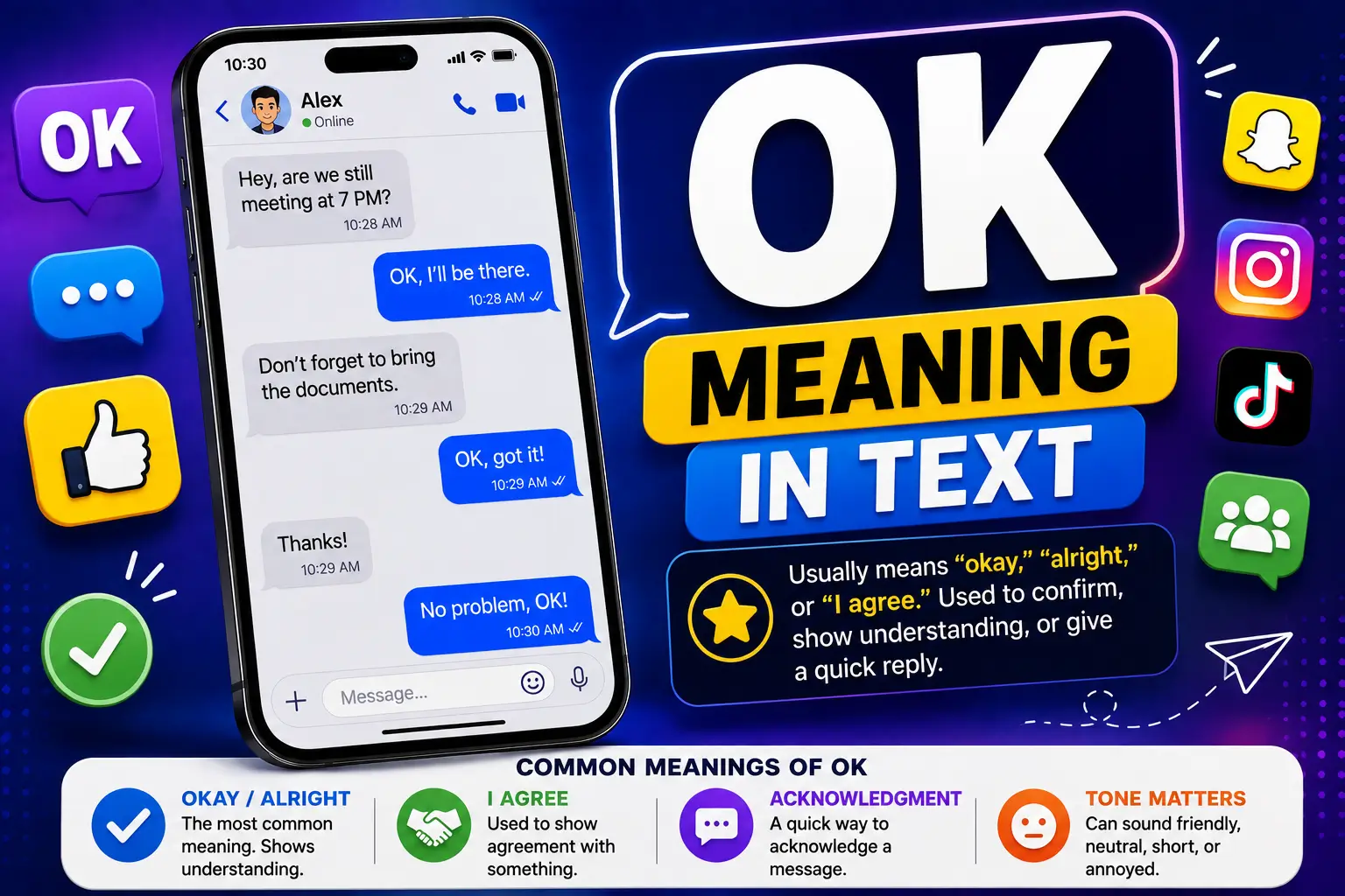OK Meaning in Text: What Does OK Mean in Texting and Chat?
