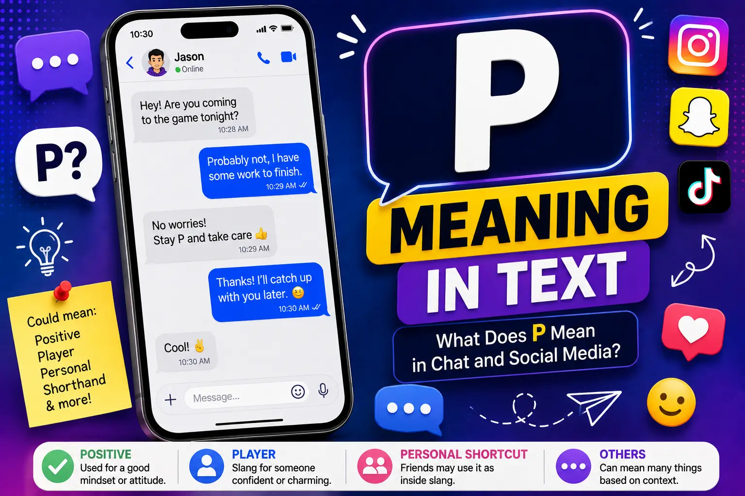 P Meaning in Text: What Does P Mean in Chat and Social Media?