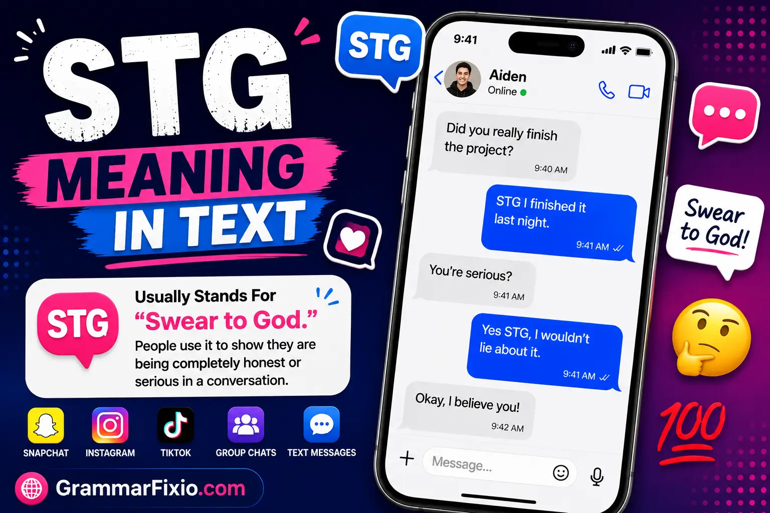 STG Meaning in Text
