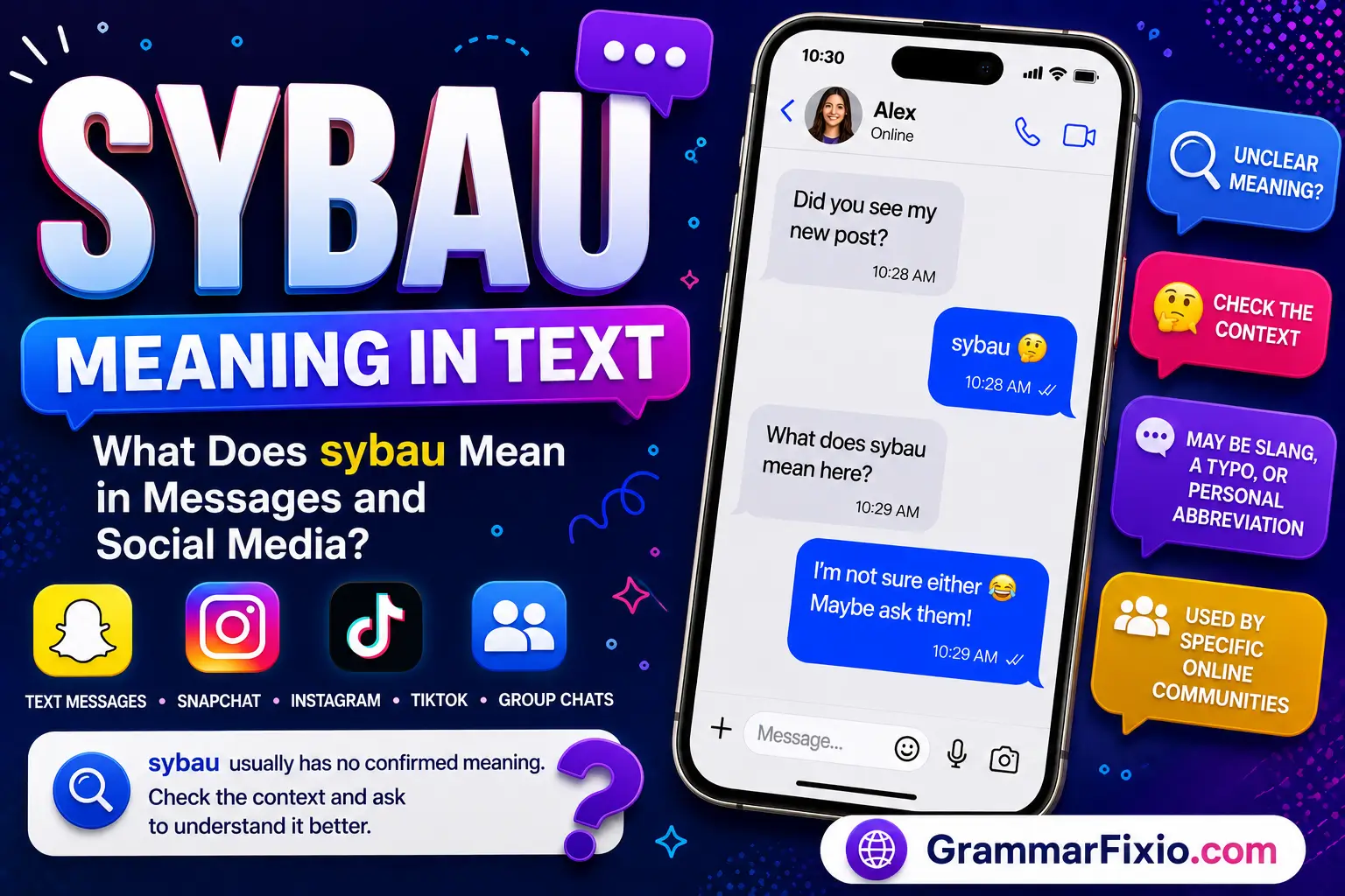 Sybau Meaning in Text