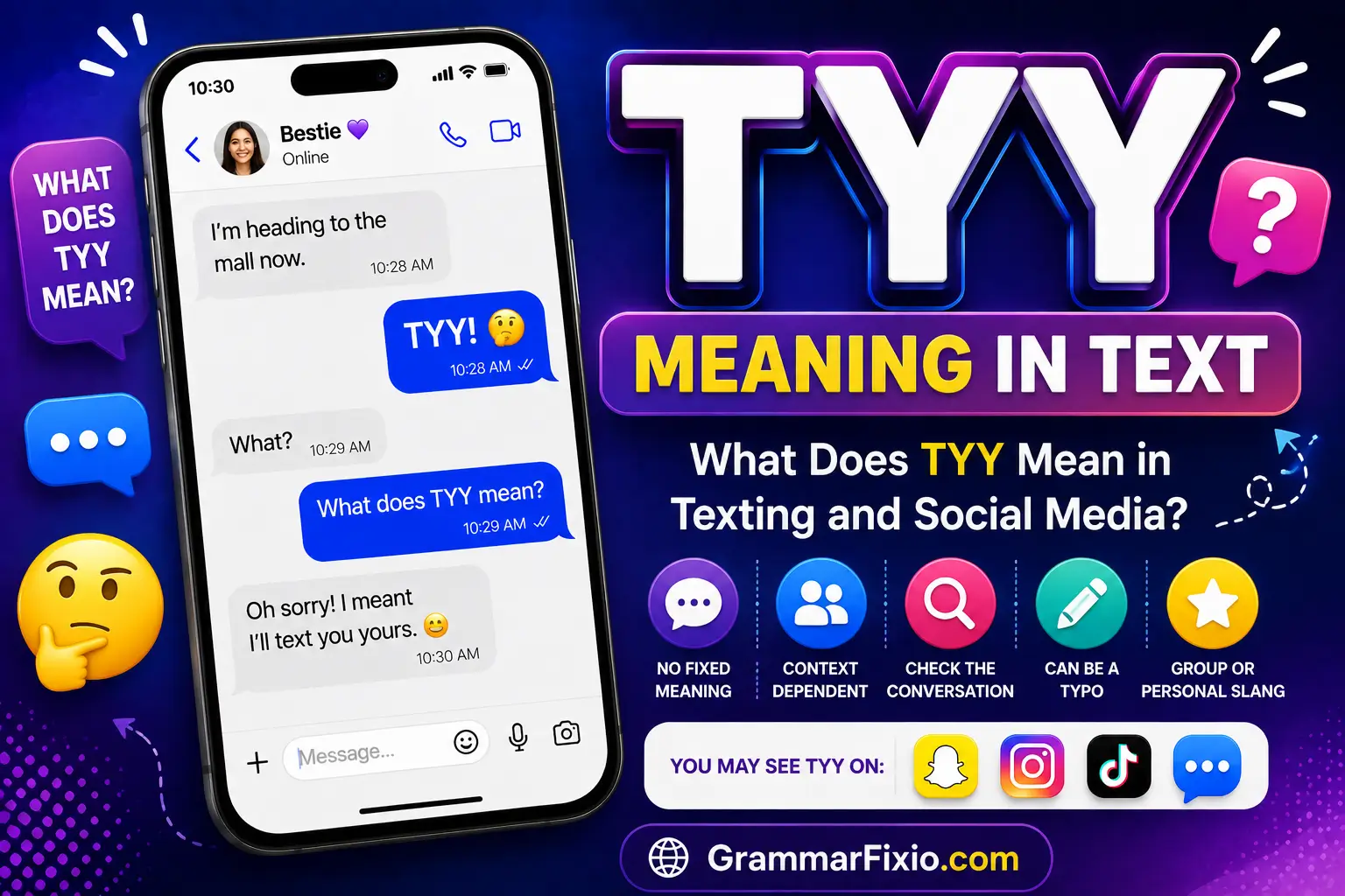 TYY Meaning in Text