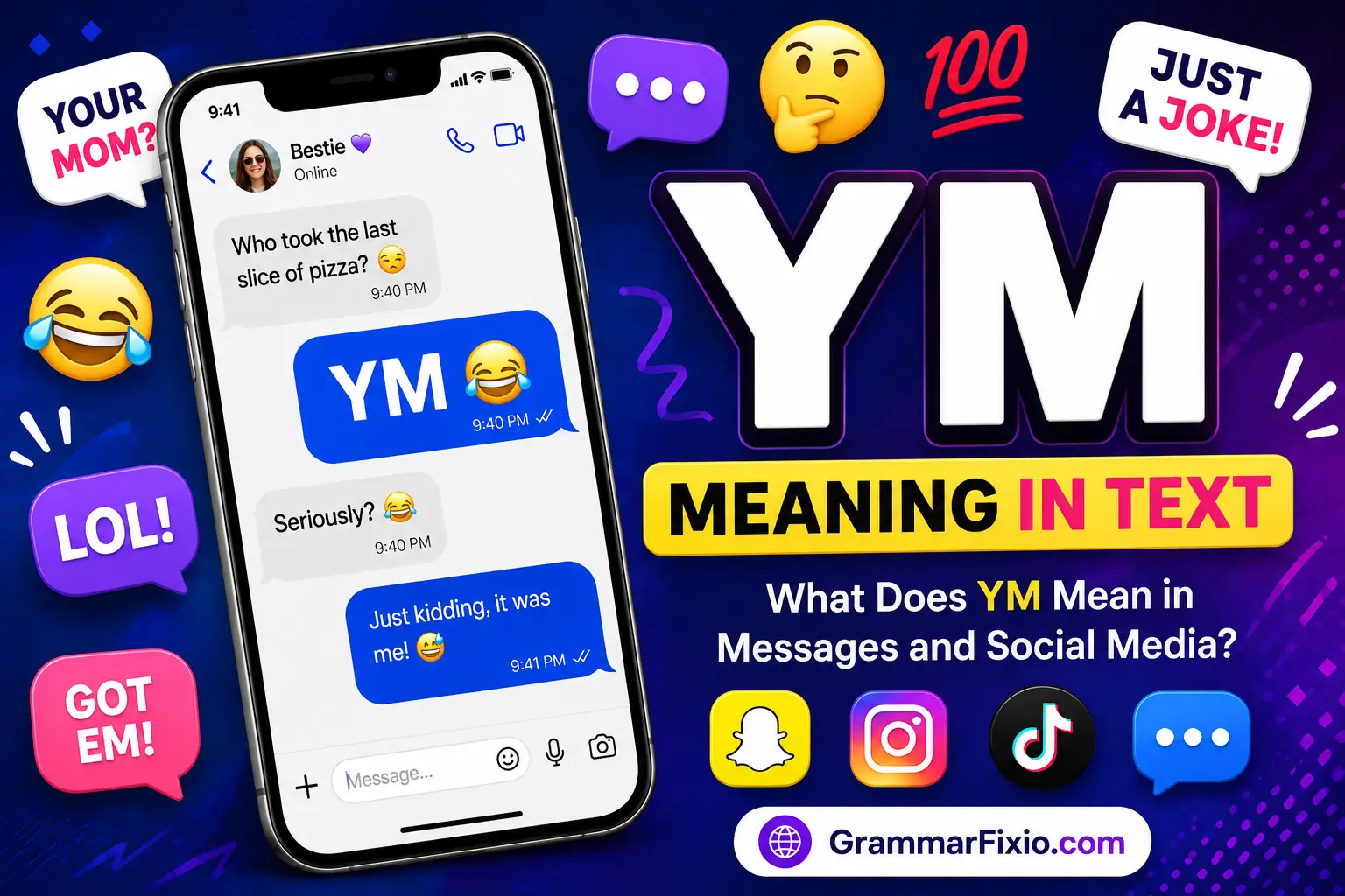 YM Meaning in Text