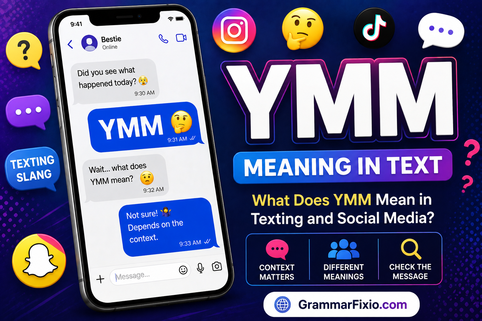 YMM Meaning in Text