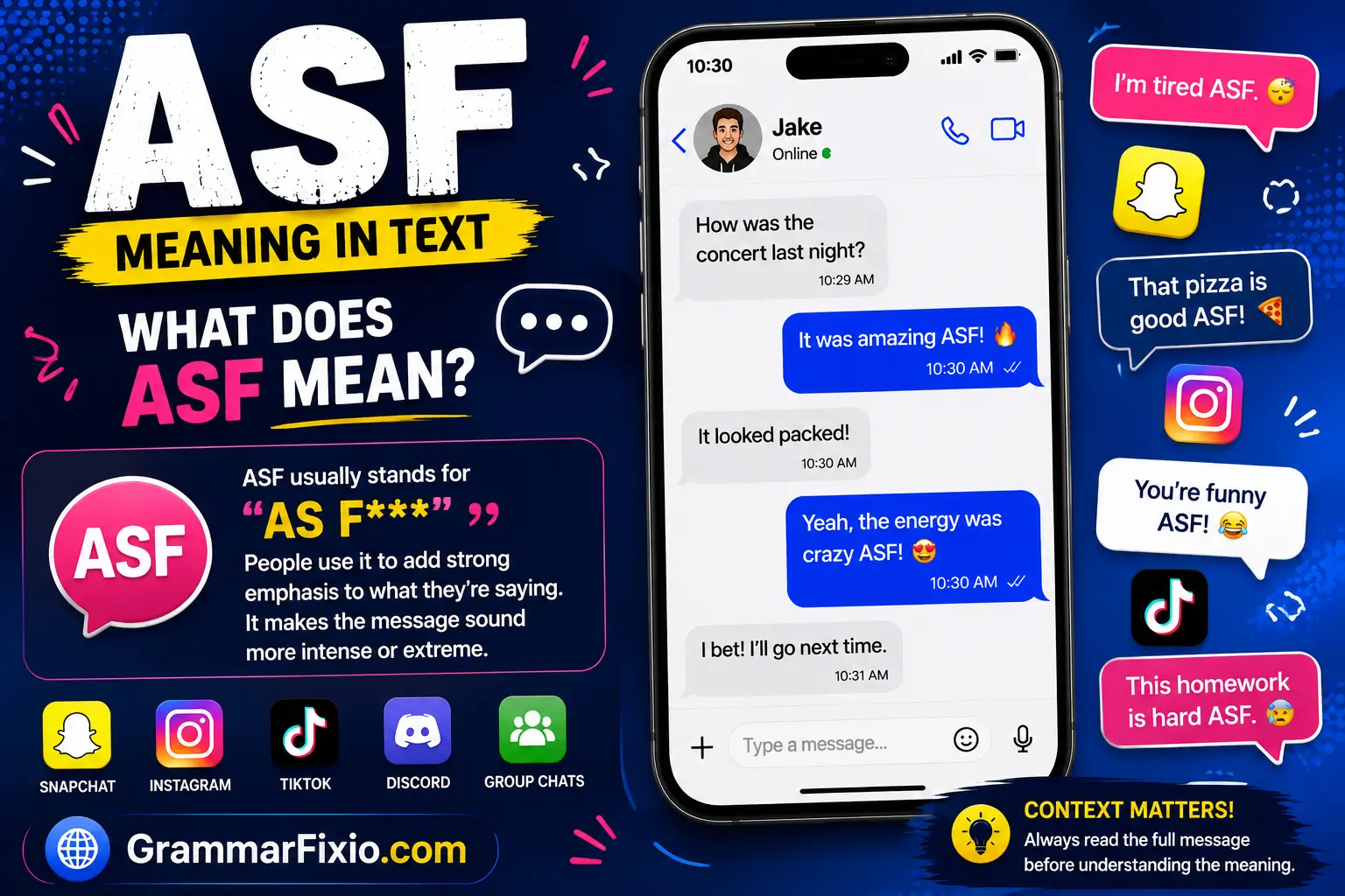 ASF Meaning in Text