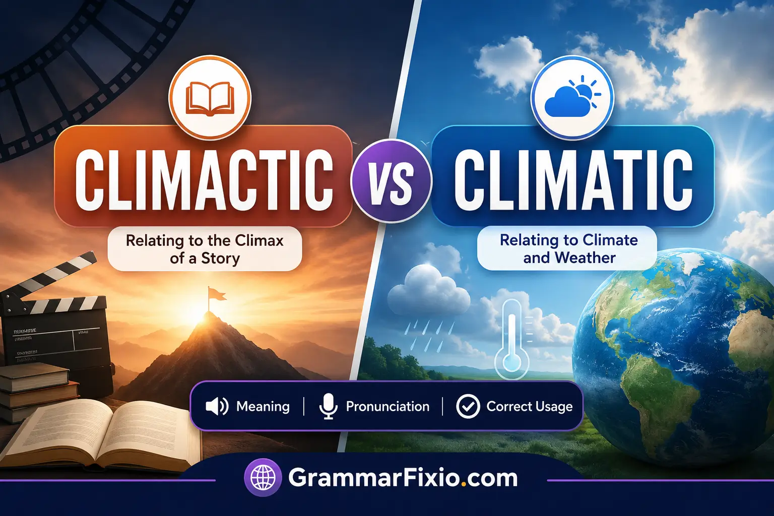 Climactic vs Climatic: Differences, Meaning, Pronunciation, and Correct Usage