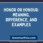 Honor or Honour: Meaning, Difference, and Examples