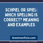 Schpiel or Spiel: Which Spelling Is Correct? Meaning and Examples