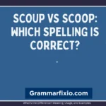 Scoup vs Scoop: Which Spelling Is Correct?