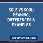 Sole vs Soul: Meaning, Differences, and Examples in English